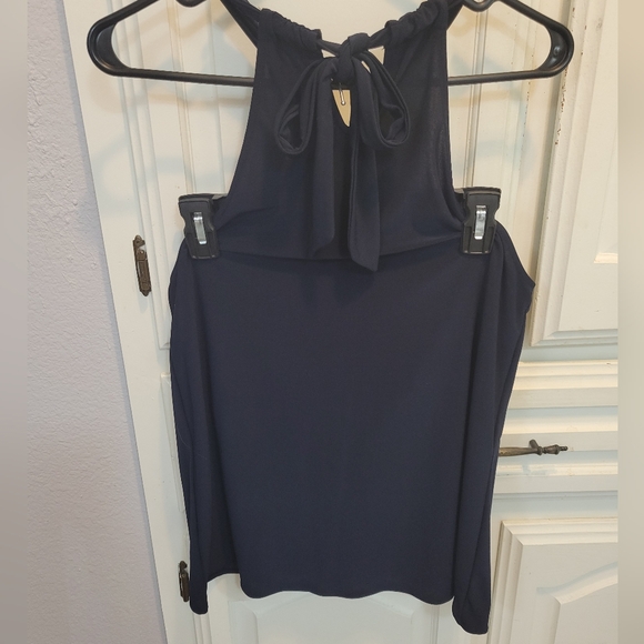 Chaps Navy Blue Adjustable Tie Halter Style Tank Top sz L - Picture 4 of 5